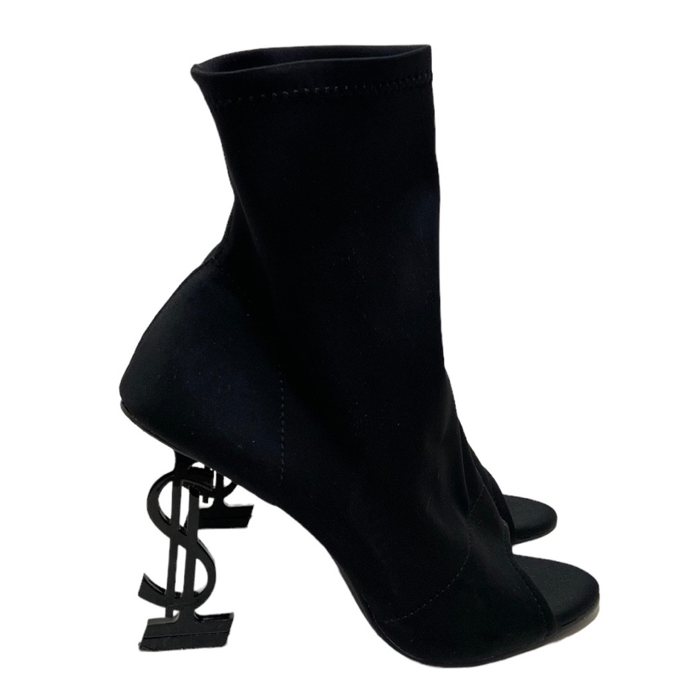 Cape Robbin Infinite Black Stretch Slip On Ankle Boots Money Dollar $￼ Heels 8.5